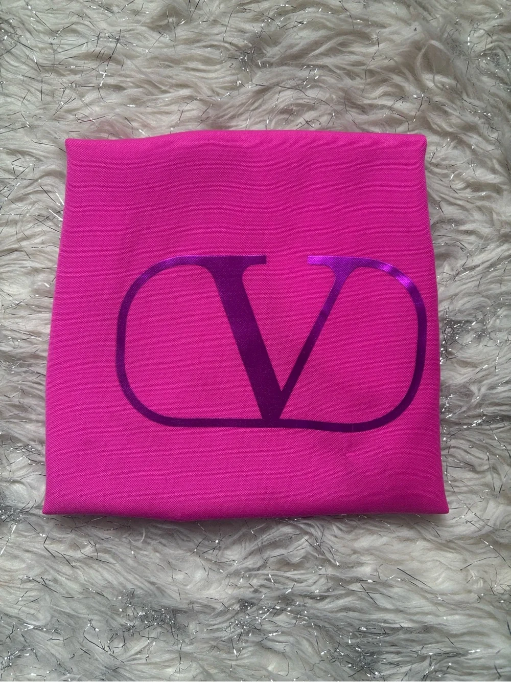 Valentino Hot Pink Logo Tote Bag